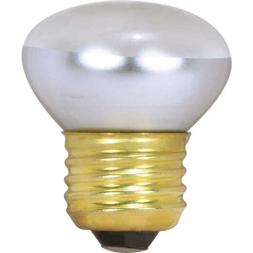 Satco 25W Clear Medium Base R14 Stubby Reflector Incandescent Floodlight Light Bulb 